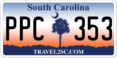 SC license plate PPC353