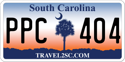 SC license plate PPC404