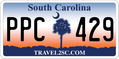 SC license plate PPC429