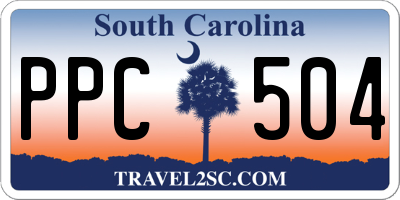 SC license plate PPC504