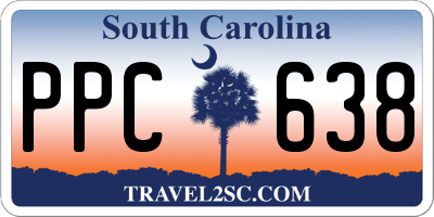 SC license plate PPC638