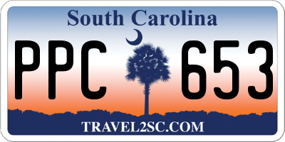 SC license plate PPC653