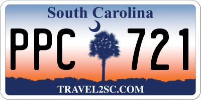 SC license plate PPC721