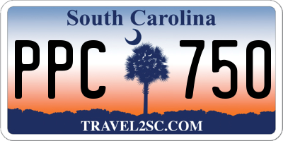 SC license plate PPC750