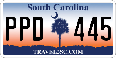SC license plate PPD445