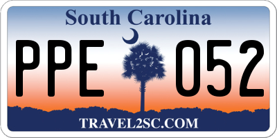 SC license plate PPE052