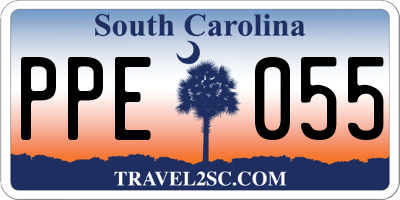 SC license plate PPE055