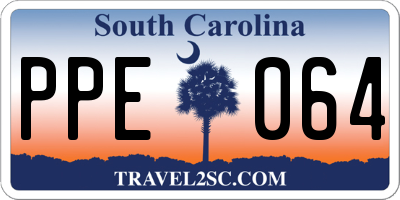 SC license plate PPE064