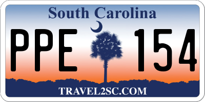 SC license plate PPE154
