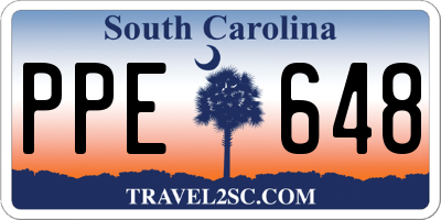 SC license plate PPE648