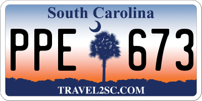 SC license plate PPE673