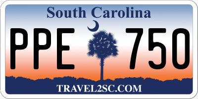 SC license plate PPE750