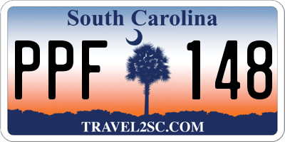 SC license plate PPF148