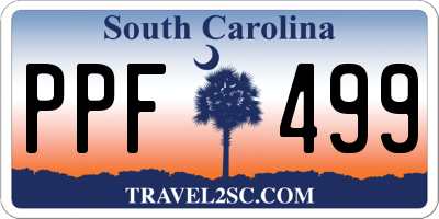 SC license plate PPF499