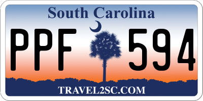 SC license plate PPF594
