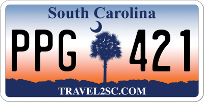 SC license plate PPG421