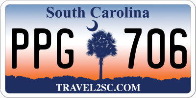 SC license plate PPG706