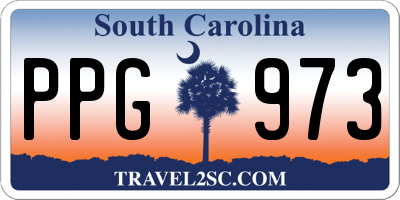 SC license plate PPG973
