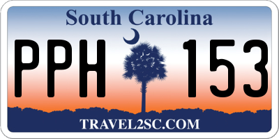 SC license plate PPH153