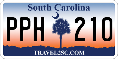 SC license plate PPH210