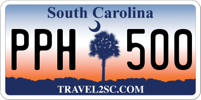 SC license plate PPH500
