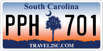 SC license plate PPH701