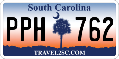 SC license plate PPH762