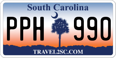SC license plate PPH990
