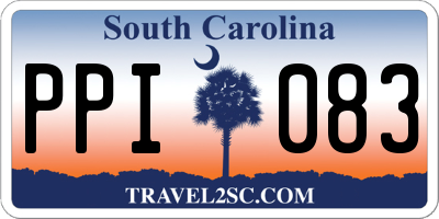 SC license plate PPI083