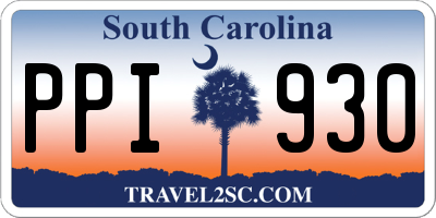 SC license plate PPI930