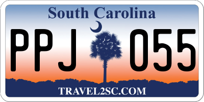SC license plate PPJ055