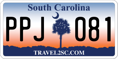 SC license plate PPJ081