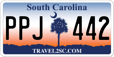 SC license plate PPJ442