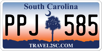 SC license plate PPJ585