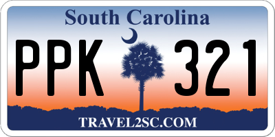 SC license plate PPK321