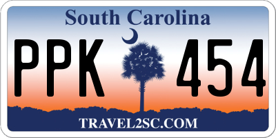 SC license plate PPK454