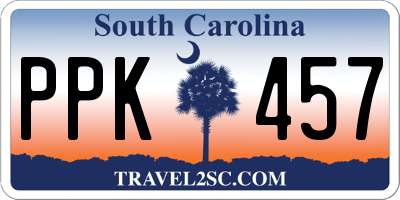 SC license plate PPK457