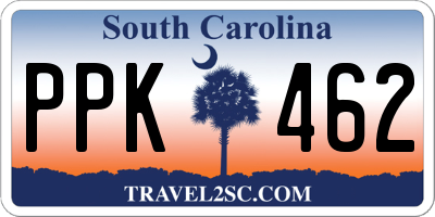 SC license plate PPK462