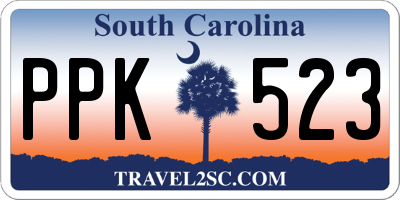 SC license plate PPK523