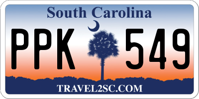 SC license plate PPK549