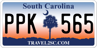 SC license plate PPK565