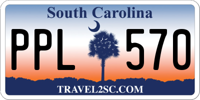 SC license plate PPL570