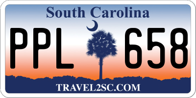 SC license plate PPL658