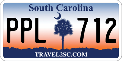 SC license plate PPL712