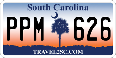 SC license plate PPM626