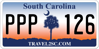 SC license plate PPP126