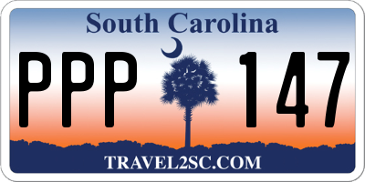 SC license plate PPP147