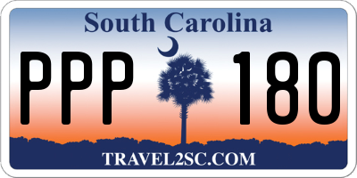 SC license plate PPP180