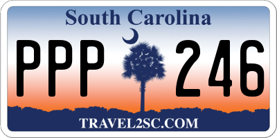 SC license plate PPP246