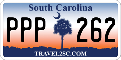 SC license plate PPP262